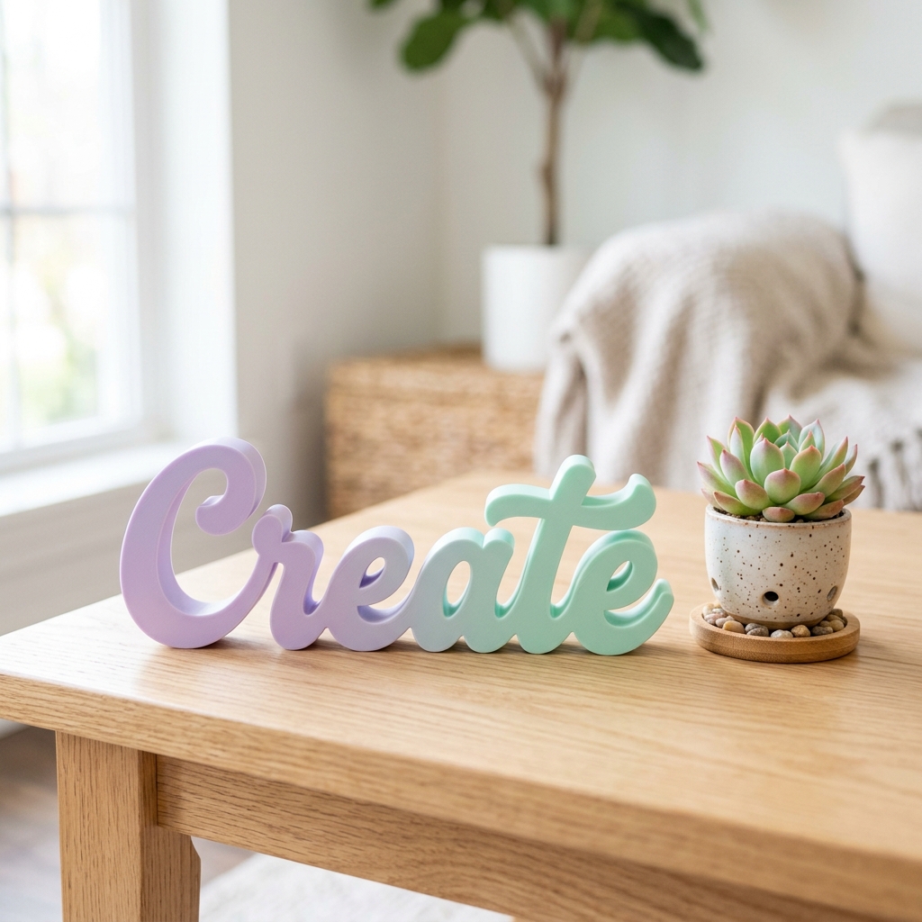 Custom 3D printed name sign